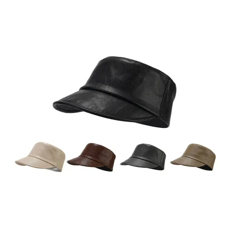 

LDSLYJR Осенняя однотонная бейсболка из искусственной кожи для конного спорта бейсболка регулируемые уличные шляпы для мужчин и женщин 193