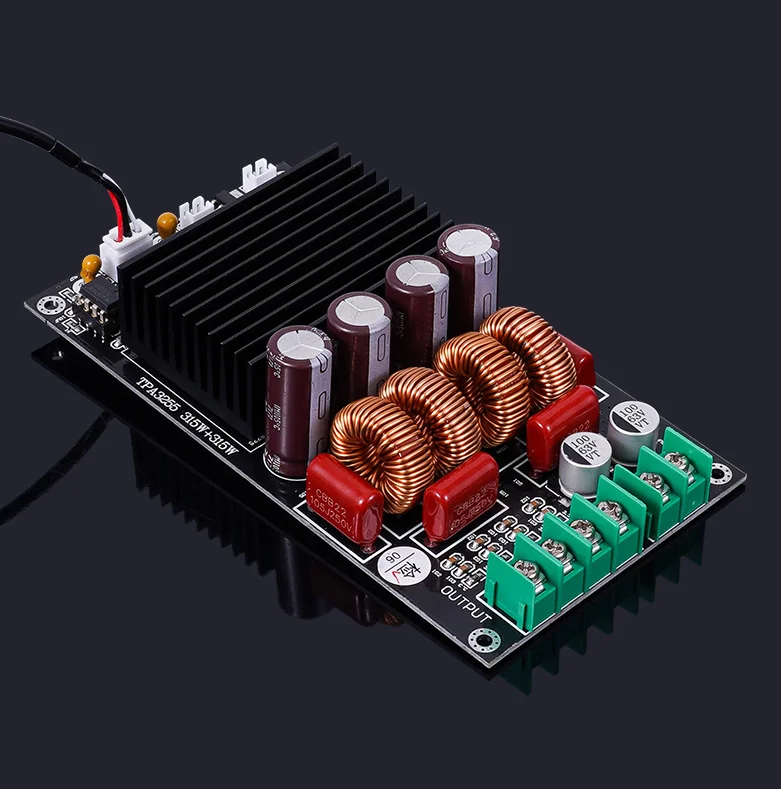 Фото Плата усилителя BRZHIFI Factory SAMP-100 TPA3255 2x300W 600W высокой мощности, цифровая, класса D, алюминиевая, Hi-Fi, 2-канальная, 150W №3
