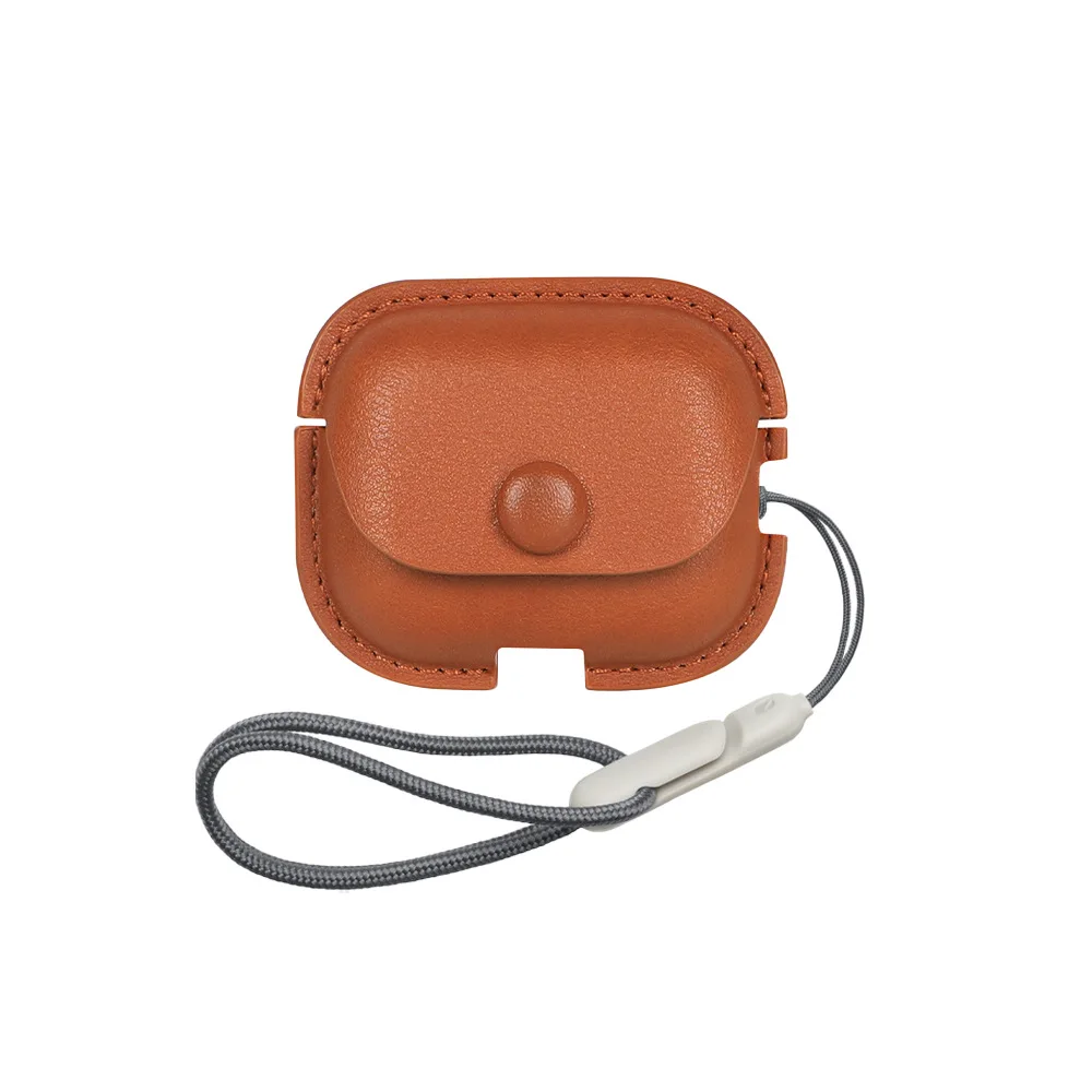

For Apple 2022 New Airpods Pro2 Bluetooth Headset Protective Case Business Soft Leather Protective Case With TPU Lanyard