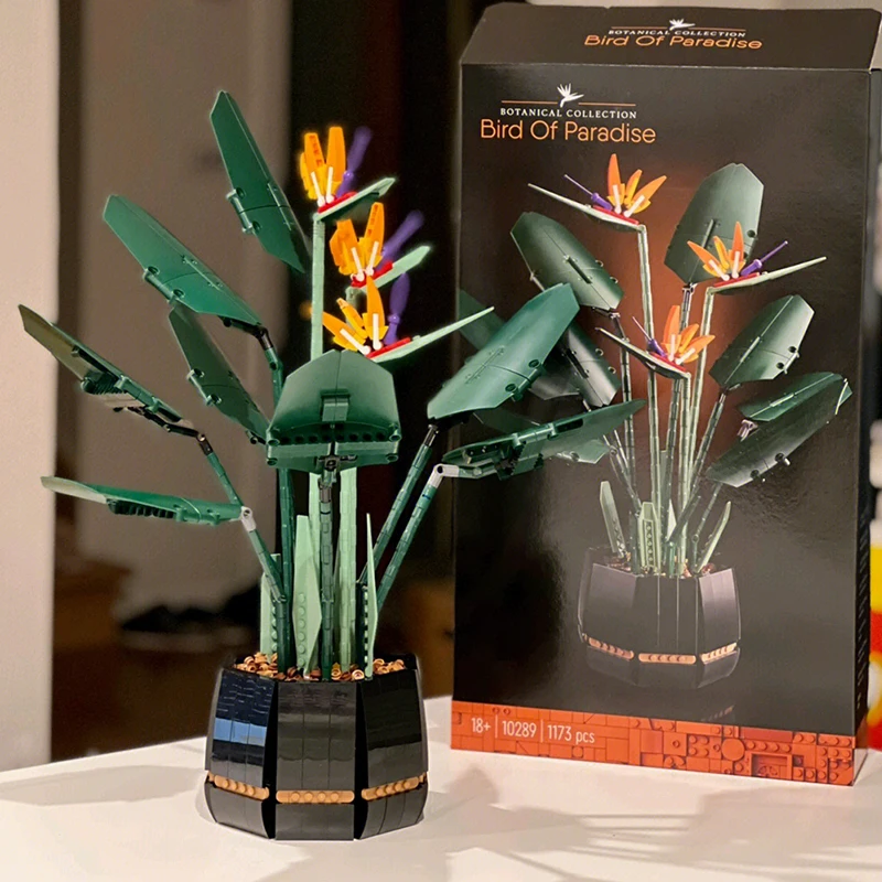 

1173 шт., Детский конструктор «птица из парадизированных цветов»