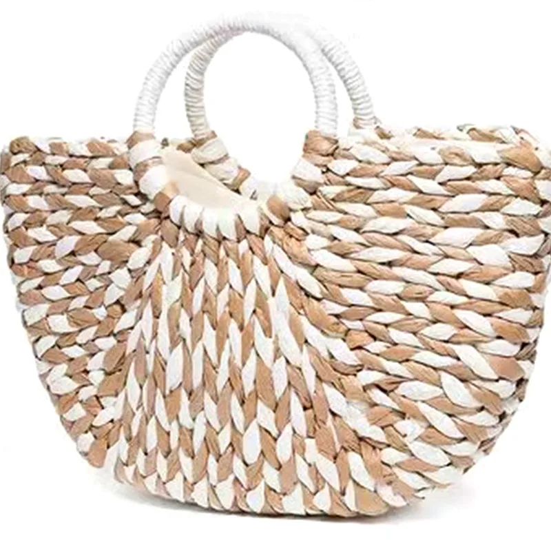 Bohemian Travel Beach Bags for Women 2022 Summer Woven Straw Basket Bag Handbags Shoulder Bag Bali Rattan Bags Tote Lady Clutch