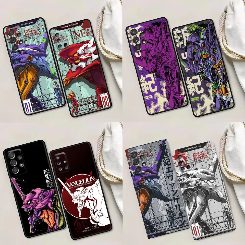 

Neon Genesis-EVA Anime Phone Case for Samsung A01 A02 A03s A11 A12 A21s A32 A41 A72 A52s 5G A91 A91s Case Soft Silicone