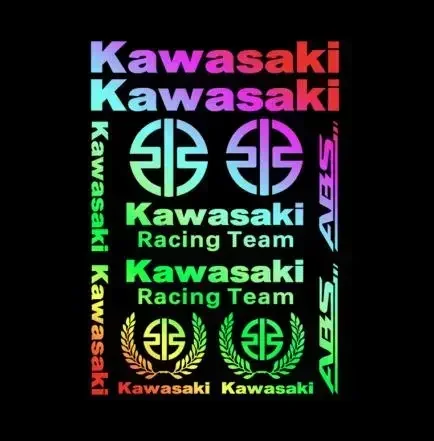 Светоотражающая водостойкая мотоциклетная наклейка Kawasaki Ninja на корпус шлема