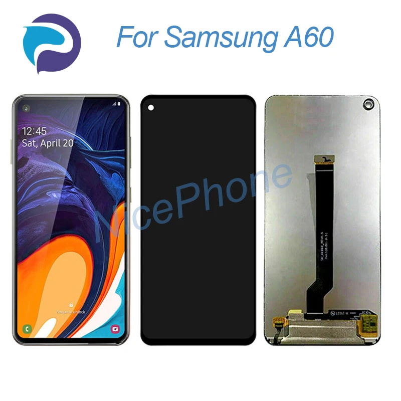 Для Samsung A60 ЖК-дисплей сенсорный экран дигитайзер в сборе запасная деталь SM-A606F