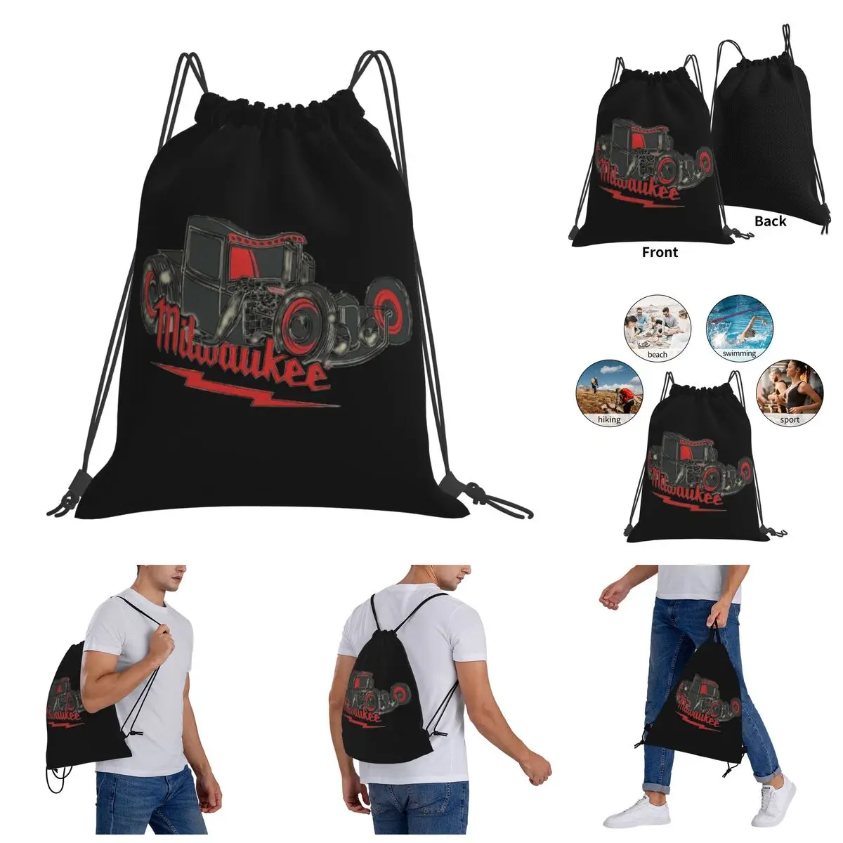 

Backpack Humor Graphic Drawstring Bags Gym Bag Milwaukees Tools Tools_33663463 Graphic Cool Field pack
