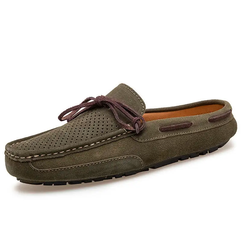 

Мужские лоферы DAFENP, удобная повседневная обувь на плоской подошве, дышащие мягкие кожаные туфли без шнуровки для вождения, весна-лето