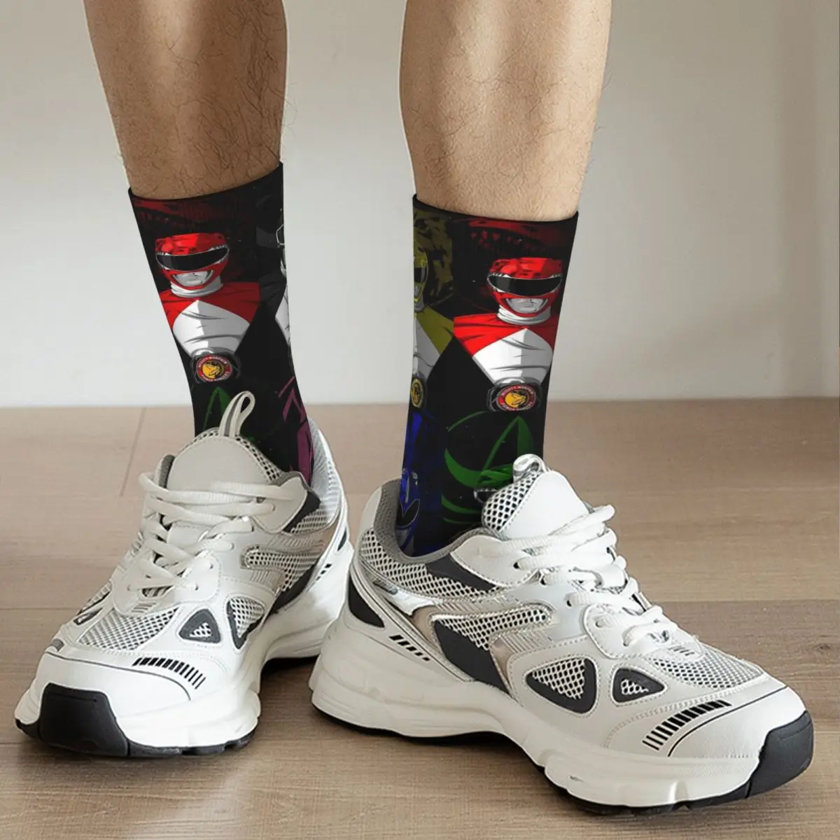 Носки Mighty Morphin Power Ranger впитывающие пот чулки в стиле Харадзюку всесезонные