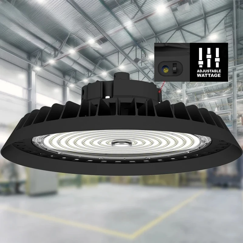 Фото Промышленные светильники для складов IP65, водонепроницаемые, 60W 100W 150W 200W 240W, светодиодные UFO-светильники High Bay №1