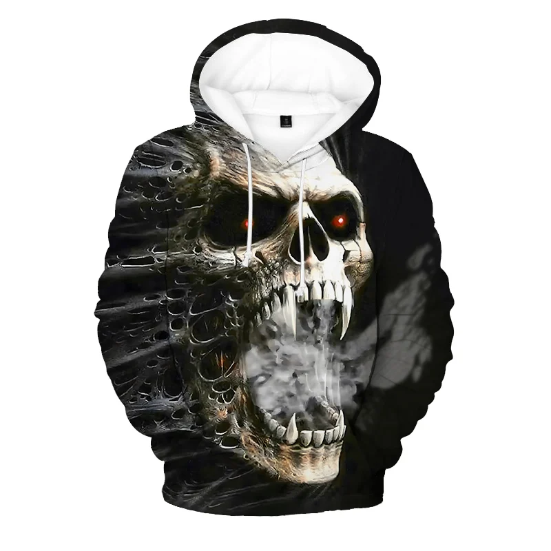 

Horror Skull 3D Full body Print Men's Autumn Winter Hoodie Sweatshirt Unisex Street Casual Halloween Pullover