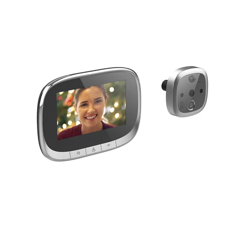 4.3 Inch Video Doorbell 120 Degree Peephole Viewer Video Eye Door Bell Smart Home Outdoor Camera Monitor Visual Doorbell