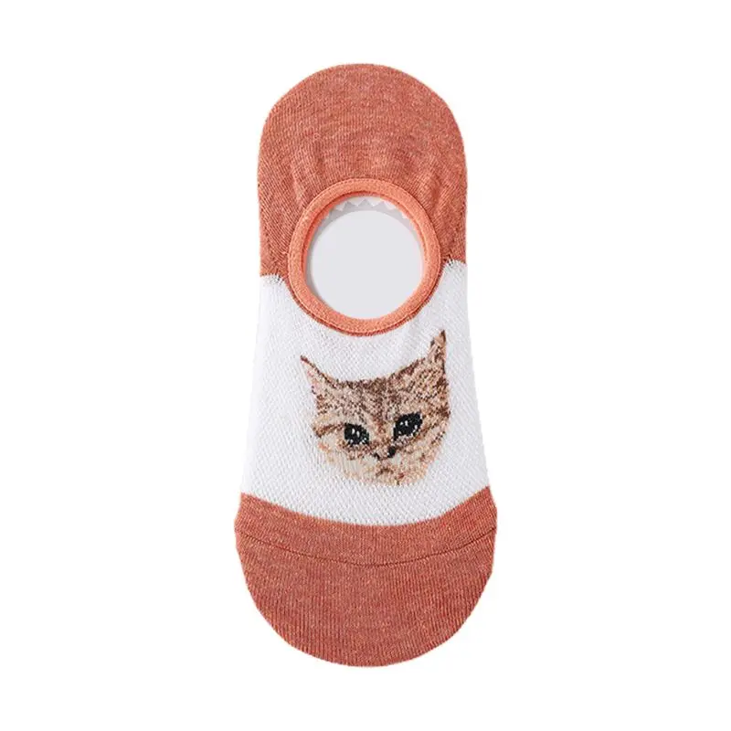 

Cartoon for CAT Jacquard Invisible Boat Socks Mesh Top Non-Slip Grip Hosi