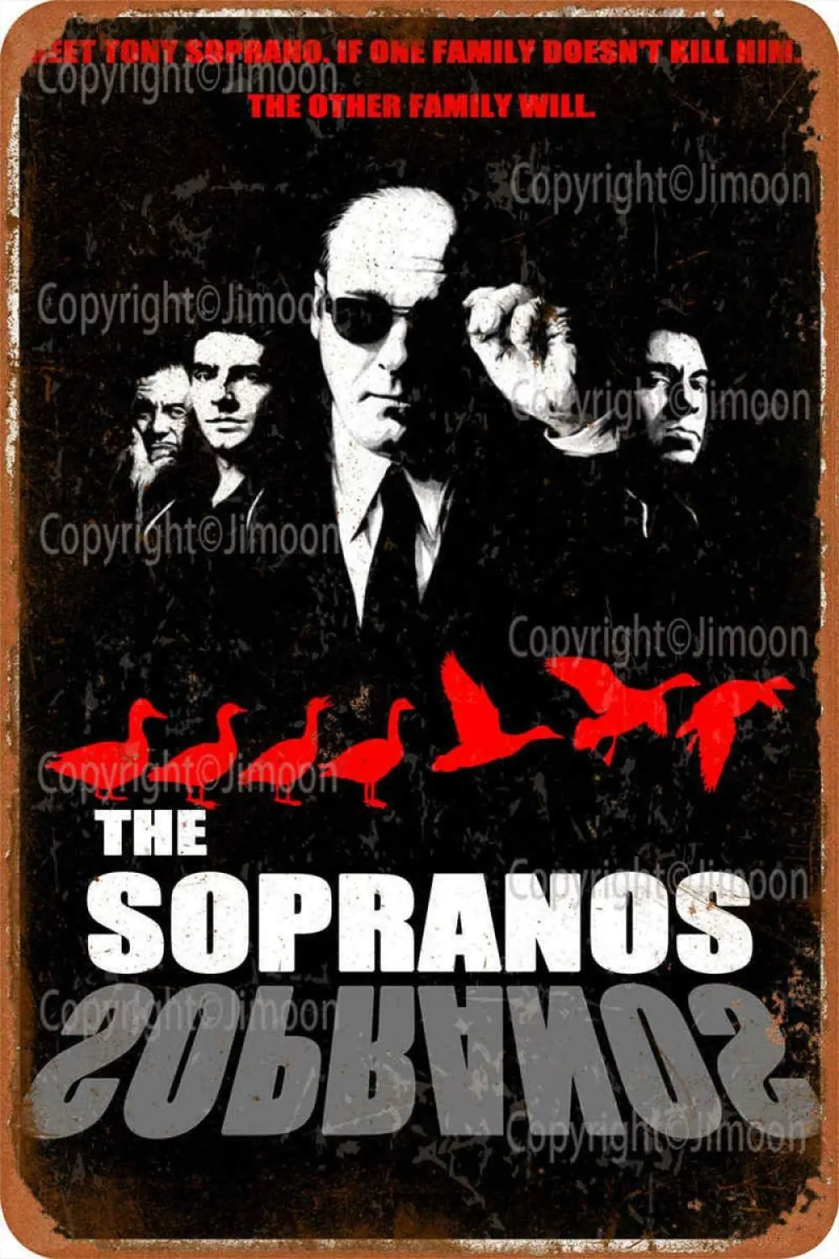 

The Sopranos Vintage Tin Sign Art Iron Painting Rusty Poster Decoration Aluminum plaque