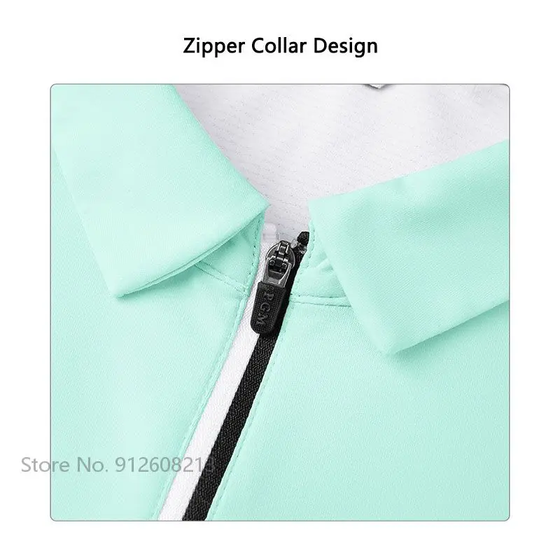 PGM летняя дышащая одежда для гольфа мужские футболки с воротником на молнии