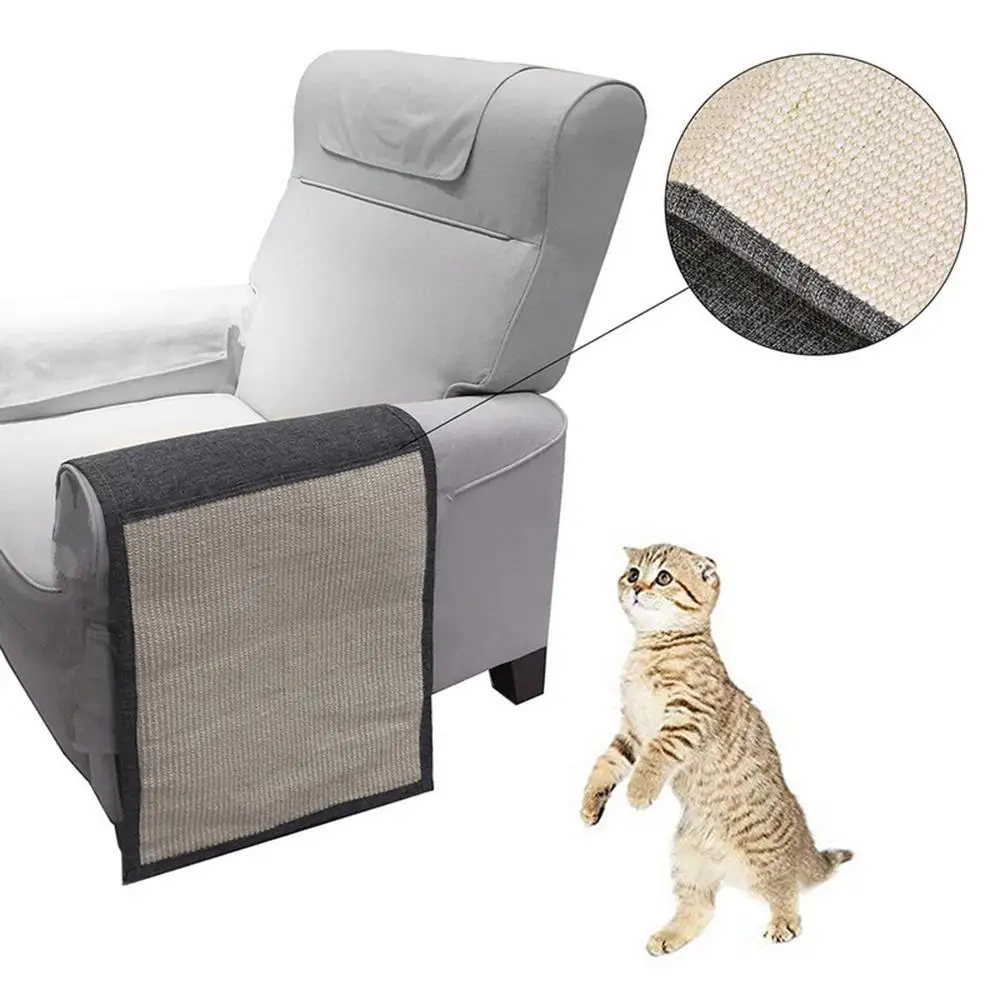 

Cats Grasp Mat Cushion Scratch Protection Cover with Pocket for Sofa Armrest Furniture Anti Bite Claws Grinding Pet Supplies