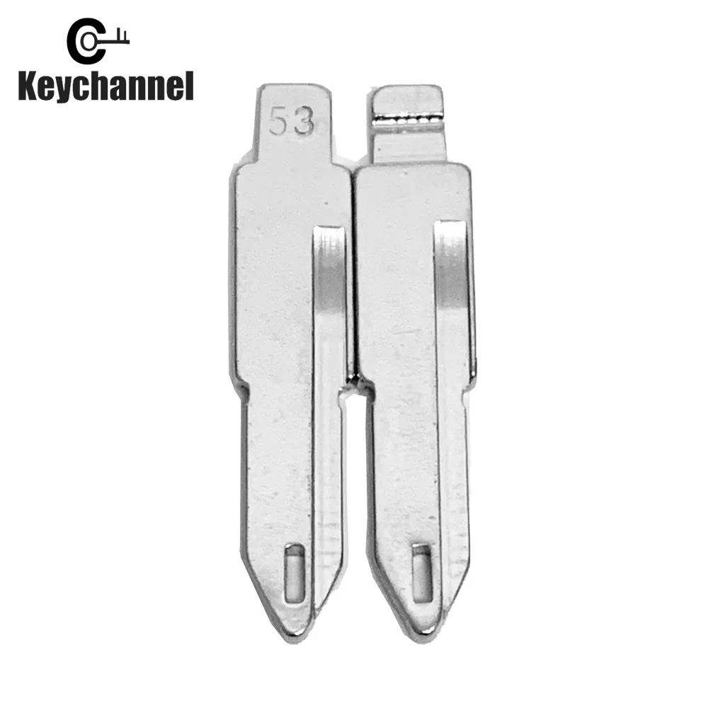 Фото Keychannel 10 шт./лот #53 KD металлический пустой ключ NE72 для автомобиля PSA Citroen Peugeot Renault для KD KEYDIY VVDI Xhorse откидной пульт дистанционного управления №2