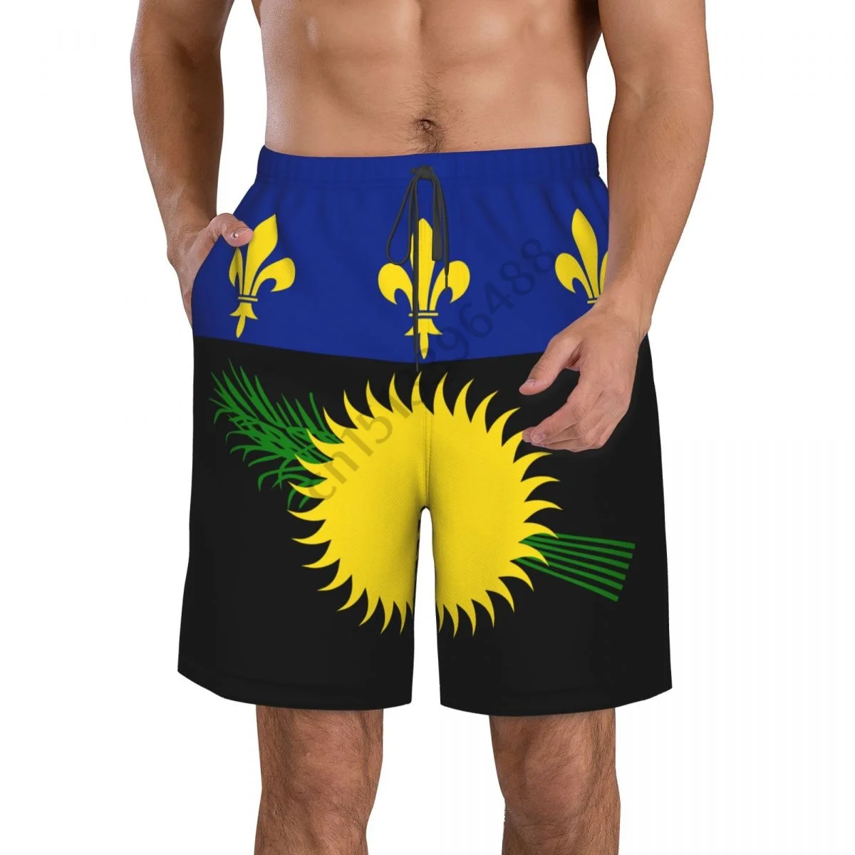 Винтажные мужские плавки с флагом Гваделупы быстросохнущие пляжные шорты