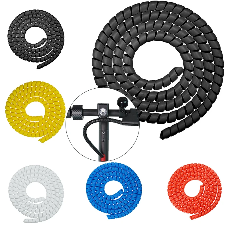 

Flexible Spiral Cable Wire Protector Electric Scooter Line Pipe Winding Tube 100*0.8cm For Xiaomi M365 / PRO G30 Management