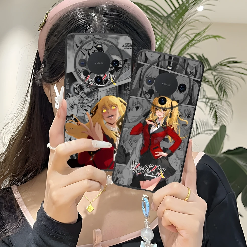 Kakegurui Mary Anime Mobile Cell Phone Case for Huawei Mate 60 50 40 30 20 10 Pro Plus Lite E 5G Black Soft Cover Shell