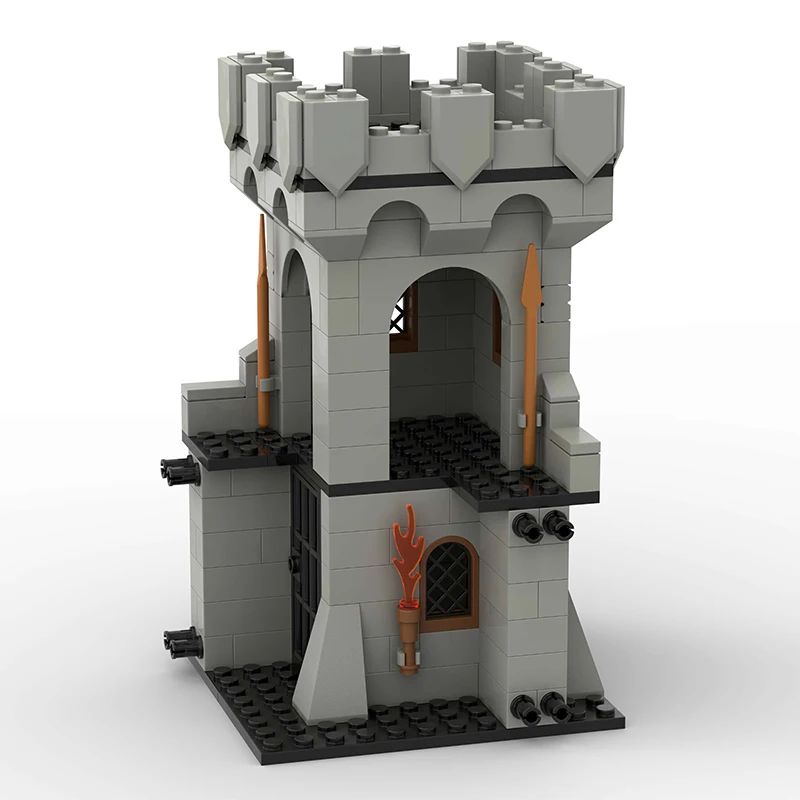 Конструктор MOC средневековый замок стены ворота рыцарь римские фигурки