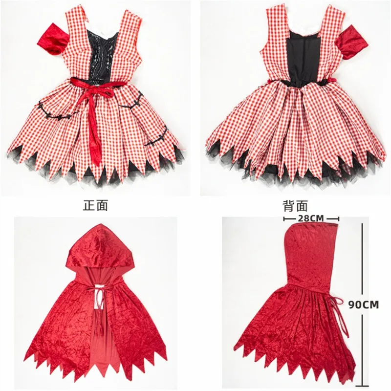 2022 красные костюмы с капюшоном для верховой езды женщин и девочек костюм косплея