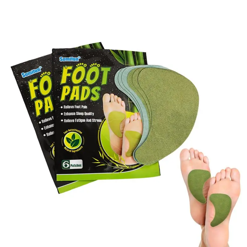 

Подушечки для ухода за ногами 6 шт., натуральные травяные прокладки для ног для глубокого очищения, снятия стресса, улучшения сна и ухода за ногами