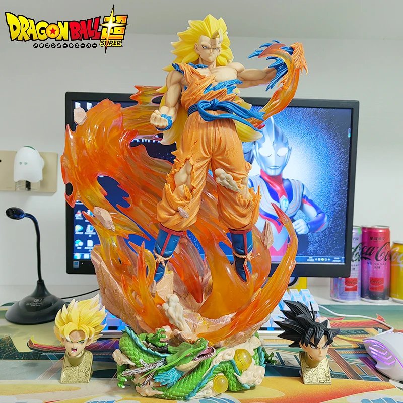 Dragon Ball Series Gk Ls Super Saiyan Sun Wukong 46 см Статуя Большая сцена Световая фигурка Фигурка