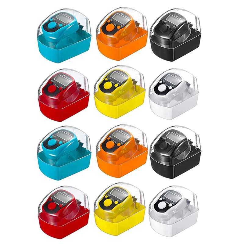 

12Pack Counter Clicker Colorful 5-Digits Handheld Counter Clickers With LED Light,Carry Ring