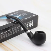 handheld tobacco bent pipe wooden smoking filter grinder portable pocket herb pipes durable cigarette accessories best gifts