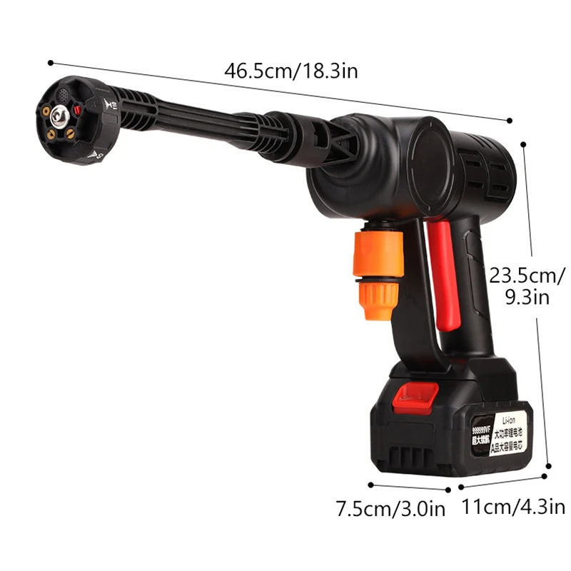 Power Blaster Plus Мойка высокого давления Беспроводной портативный электрический распылитель воды под высоким давлением