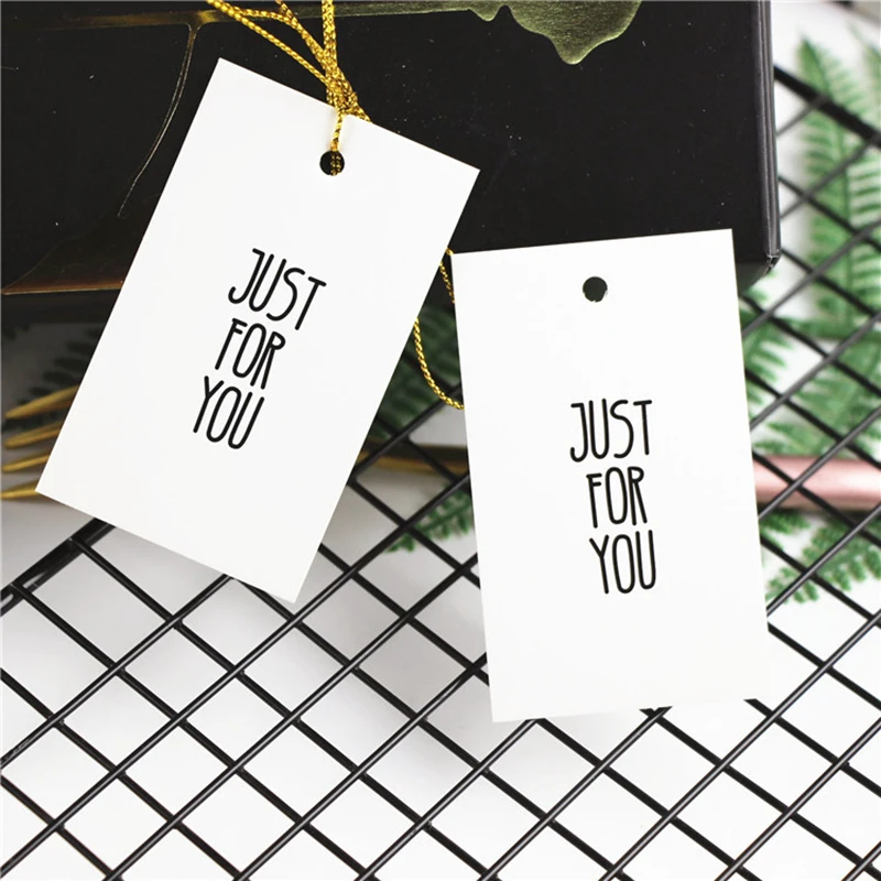 

Подвесная бирка белая «Just for You», 50 шт.