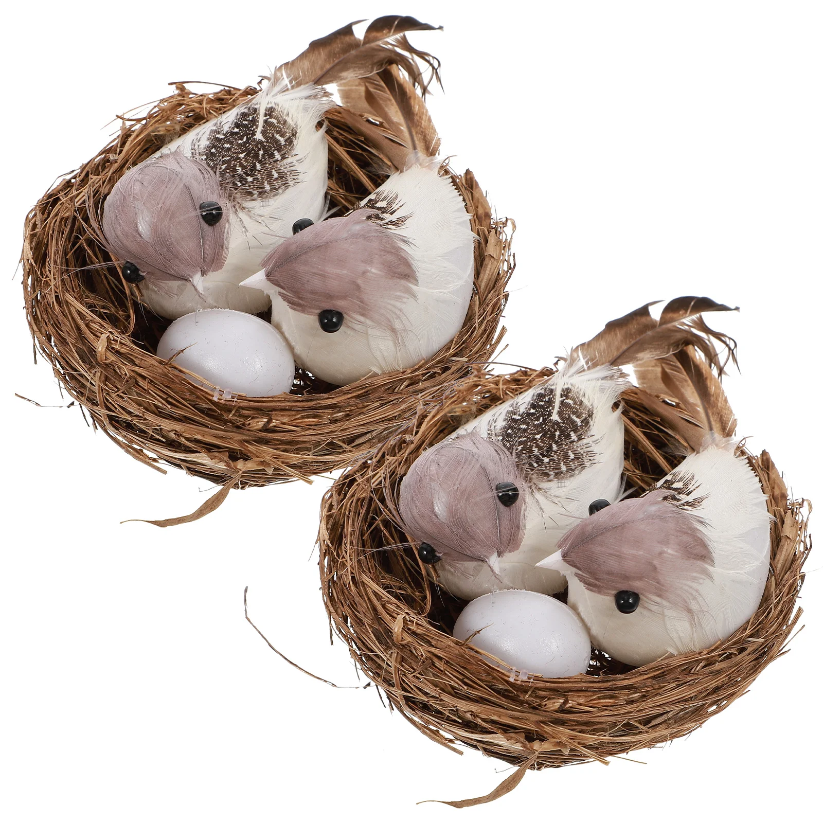 

8 Pcs Vintage Home Decor Feathered Birds Nativity Crafts Birds Ornament Nativity Ornaments Artificial Mini Birds Mori Department