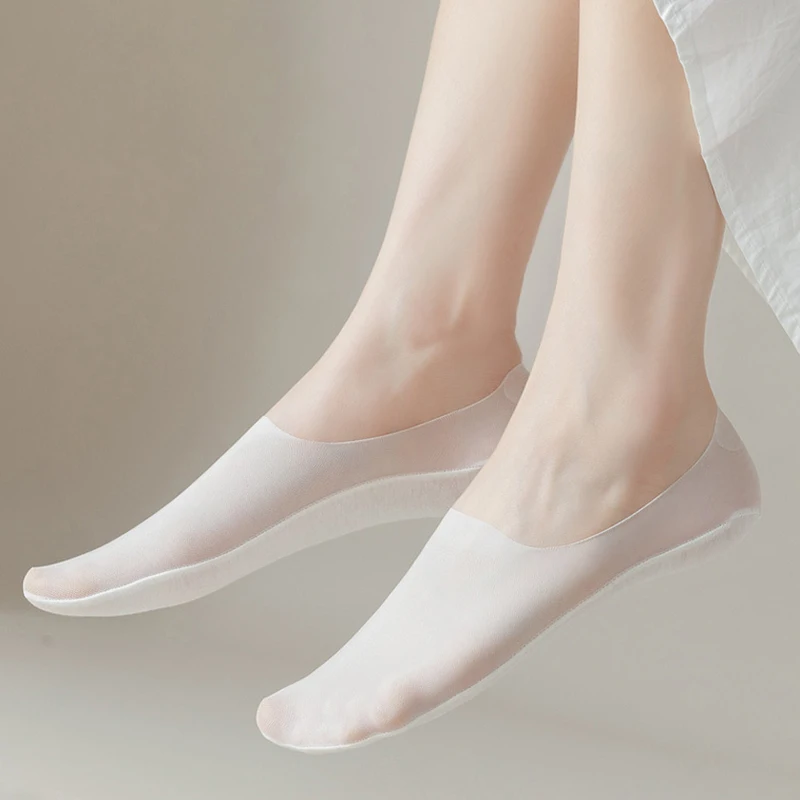 Silicone Anti-slip Soft Cotton Sole Invisible Socks Women's Comfortable Thin Non-Slip Silicone Sock Mesh No Show Sock Slippers