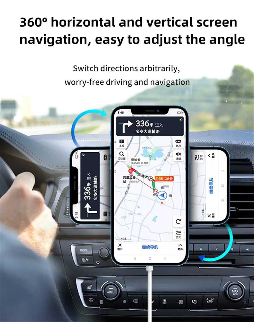 30W Magnetic Car Wireless Charger macsafe for iPhone 12 13 14 X pro max mini Air Vent Car Phone Holder Stand Fast Car Charging