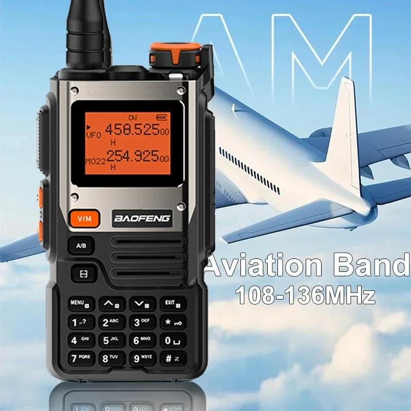 Официальный магазин Baofeng UV-K61 Walkie Talkie Air Band Radio USB-C Charge UHF VHF DTMF FM NOAA Беспроводная
