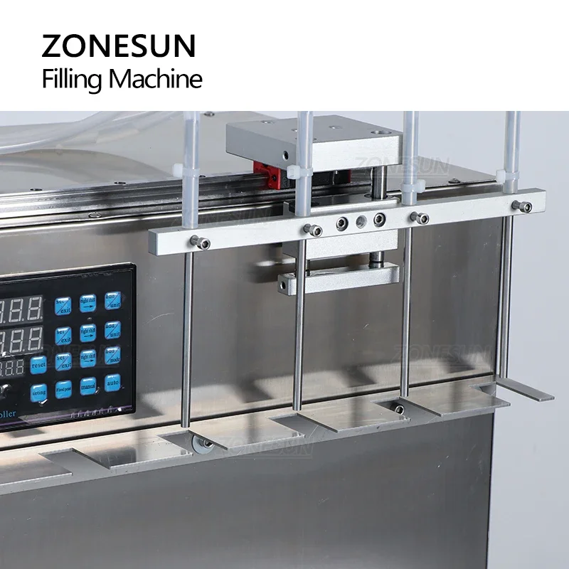 ZONESUN ZS-MPSP4 4-головочная полуавтоматическая машина для наполнения жидкостью в