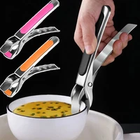 anti hot bowl clip lifter holder gripper for bowl plate dish pot 304 stainless steel anti scald gripper kitchen accessories