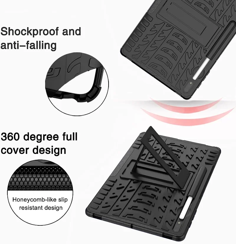 Чехол Armor Kickstand для Samsung Galaxy Tab S9 A9 Plus 11 12 4 S8 S7 FE A8 10 5 A7 Lite S6 планшета SM-X810 Funda