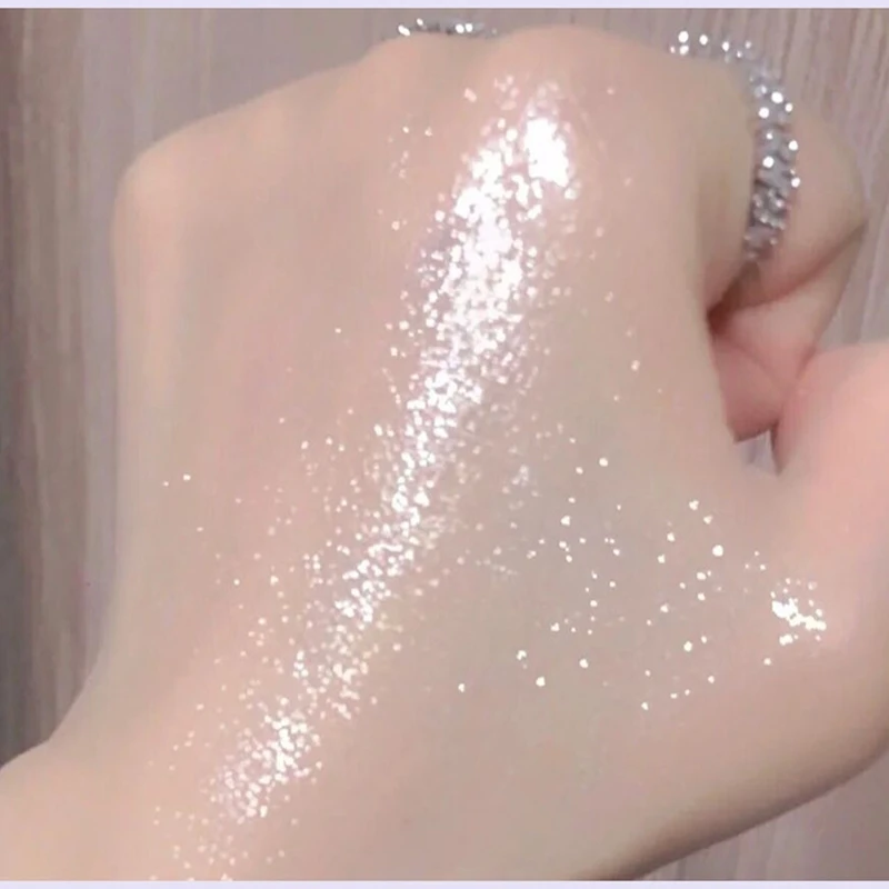 Черно-белые блестящие тени для век с кисточкой и зеркалом 9 цветов