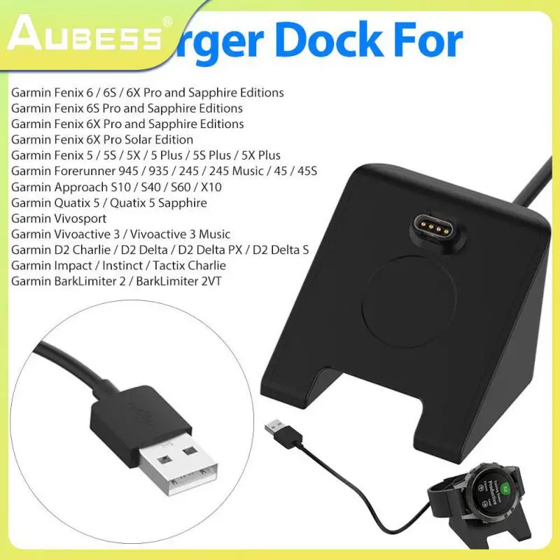 

1PC USB Fast Charger Dock Cable Portable Fast Charger Dock Wide Compatible For Garmin Fenix 6S/6/6x Watch Charging Cable