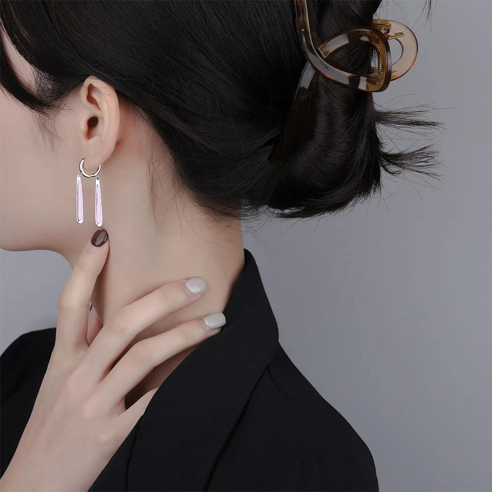 Little Bunny Ears Ins Style Long Earrings Epoxy Cute Personality Ear Clips Earrings