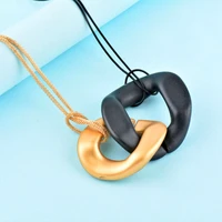 kioozol simple geometric shape acrylic pendant necklace long necklace for women fashion jewelry 2021 new arrival 003 xs1