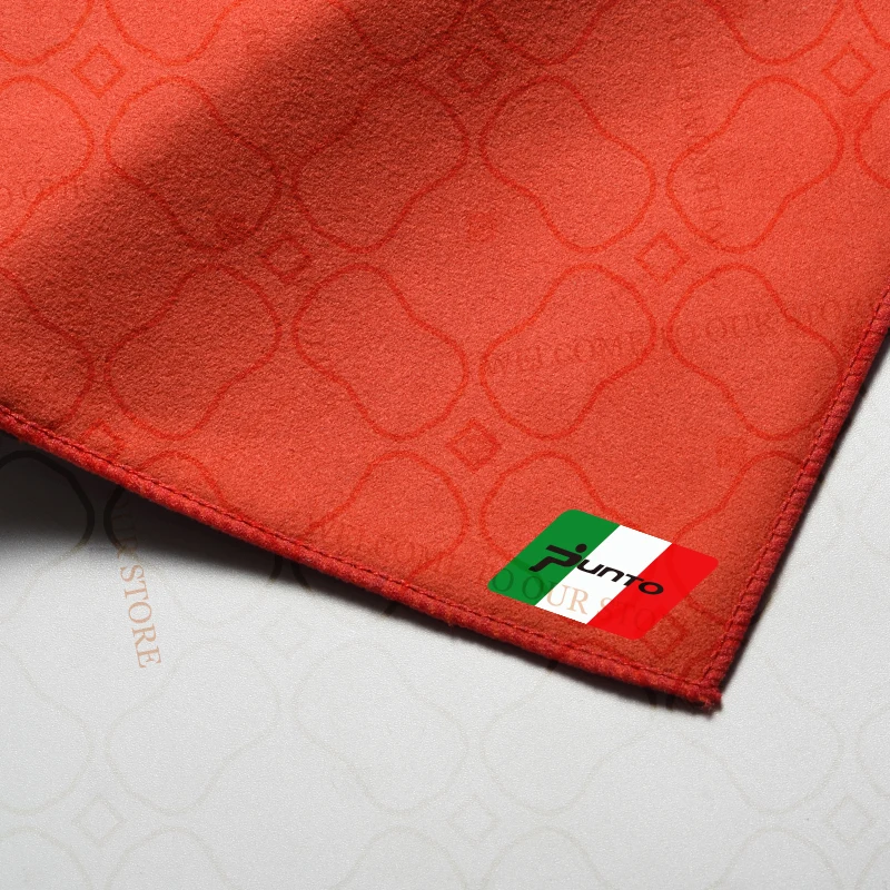 

For Fiat Punto Tipo Abarth Italian Tri Color Strip Emblem Logo Cleaning Drying Cloth Car Wash Rags Double Layer Accessories