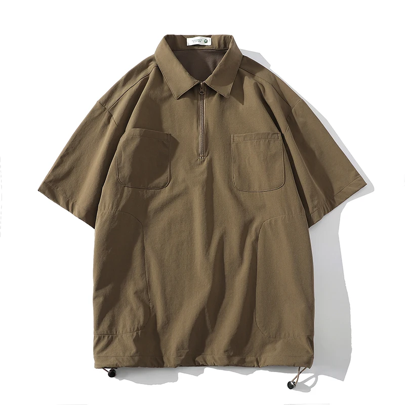 

Man Summer New Zip Neck Polo Shirts High Quality