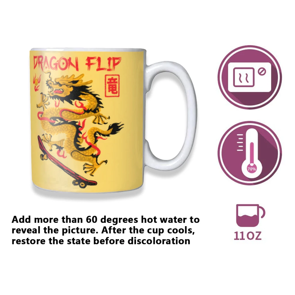 Керамическая термохромная кружка Dragon Flip Creativity