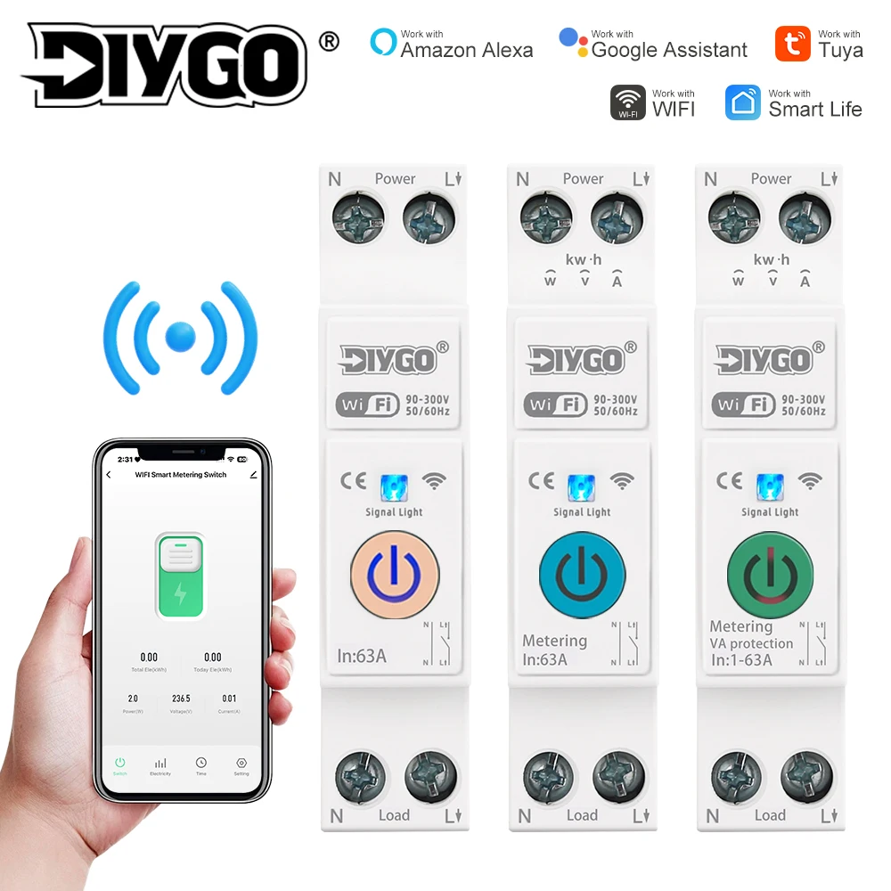 

DIY GO DGB-63T 63A Wi-Fi умный автомат