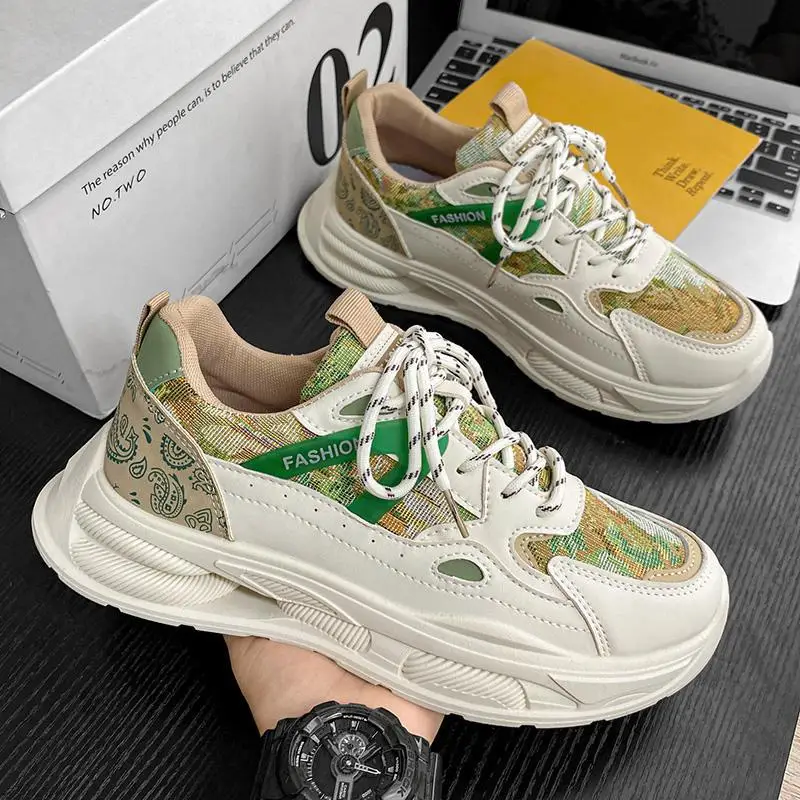 

European Station Men's Shoes Autumn Work Wear-Resistant Black Flat Shoes Men's Casual Leather Shoes Sports Labor Protection Fash