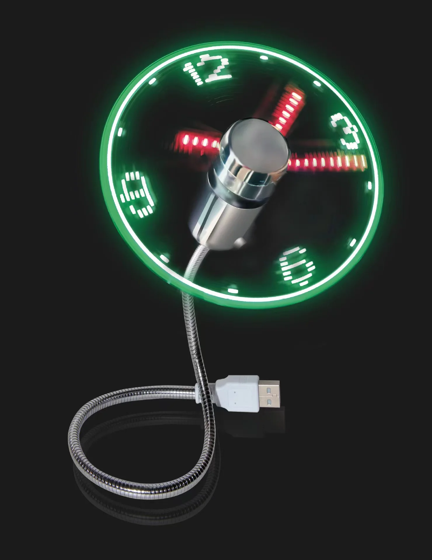 

Мини Портативный Usb-вентилятор, гаджеты, гибкий светодиодный вентилятор для охлаждения компьютера, ноутбука, дисплей в реальном времени, прочный регулируемый вентилятор