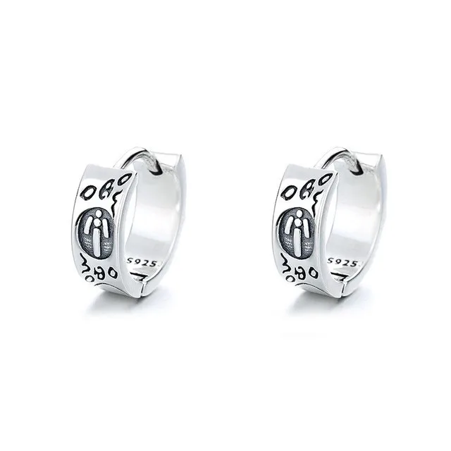 

043FR ZFSILVER S925 Серебряные корейские модные дизайнерские простые классические ретро-серьги с крестом очаровательные ювелирные изделия женские...
