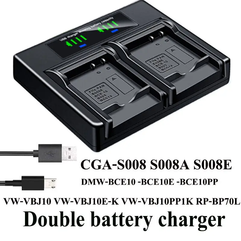 

Двойное зарядное устройство для Panasonic SDR-S7 S9 S10 S15 S20 S25 S26 SW20 SW21 SW28