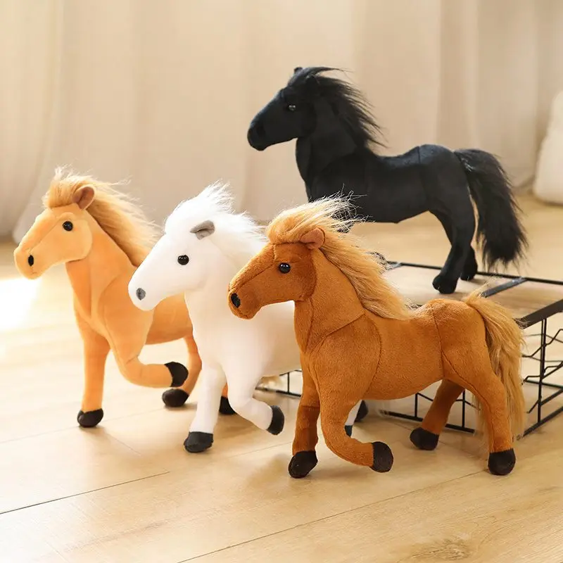 

32 см имитация лошади плюшевые игрушки милые укомплектованные животные Зебра Кукла Мягкая Реалистичная лошадь игрушка детский подарок на д...